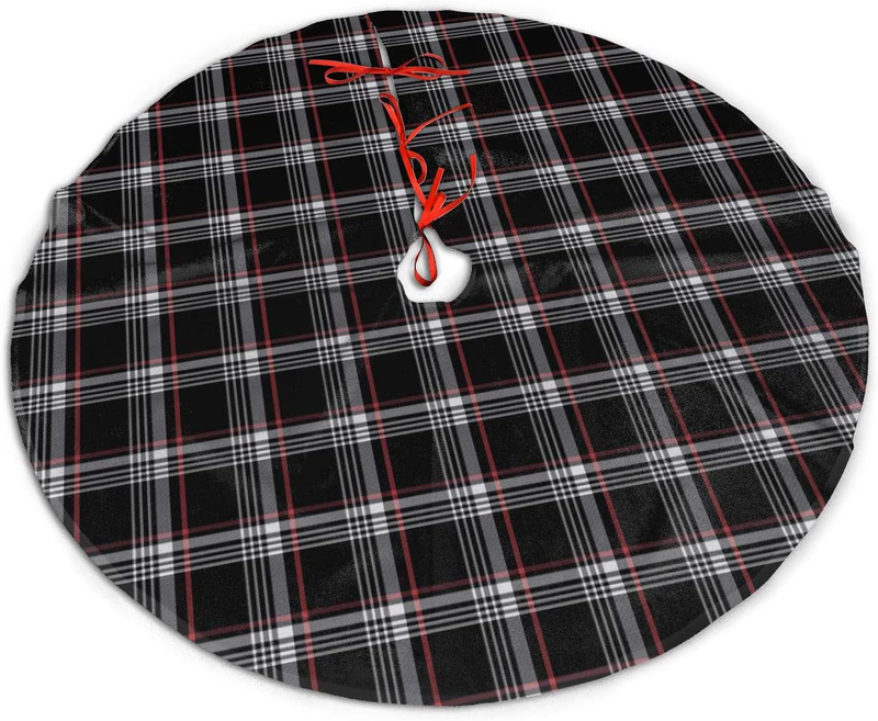 TOLUYOQU Golf GTI Plaid Christmas Tree Skirt with Velvet Xmas Tree Skirt Mat for Christmas Decoration Party and Holiday Decor (36 inch) Home & Garden > Decor > Seasonal & Holiday Decorations > Christmas Tree Skirts TOLUYOQU Golf Gti Plaid 36" 