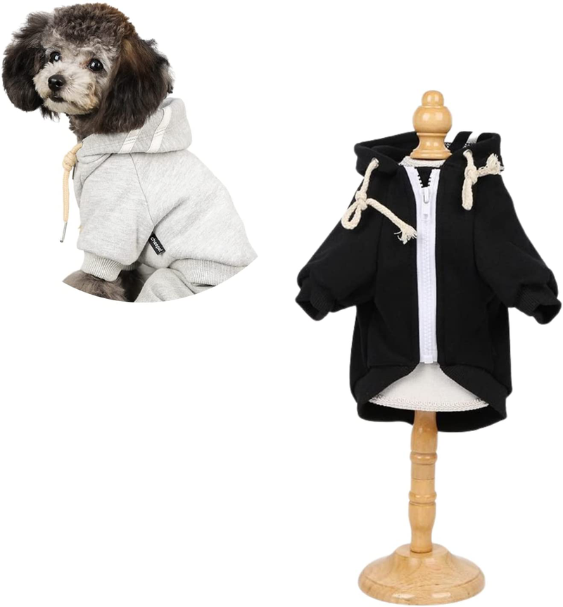 Fenrici Dog Hoodie - Comfortable, Fashionable and Machine Washable Pet Dog Sweatshirt, Dog Clothing for Small and Medium Dogs - Available in Black, Grey, Pink Animals & Pet Supplies > Pet Supplies > Dog Supplies > Dog Apparel F FENRICI Black Small 5-10 lbs 