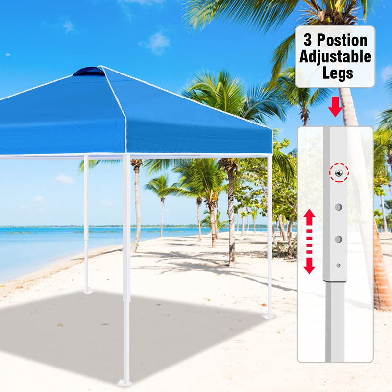 Pop Up Canopy Tent 10x10,pop up Canopy with Sidewalls,Roller Bag,800D 3 Adjustable Height Pop-up Instant Tent Shelter,Outdoor Canopies Commercial Gazebo,Camping Canopy for Party/Exhibition/Picnic Home & Garden > Lawn & Garden > Outdoor Living > Outdoor Structures > Canopies & Gazebos Qiaipo   