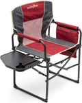 SUNNYFEEL Camping Directors Chair, Heavy Duty,Oversized Portable Folding Chair with Side Table, Pocket for Beach, Fishing,Trip,Picnic,Lawn,Concert Outdoor Foldable Camp Chairs Sporting Goods > Outdoor Recreation > Camping & Hiking > Camp Furniture Sunnyfeel Red  