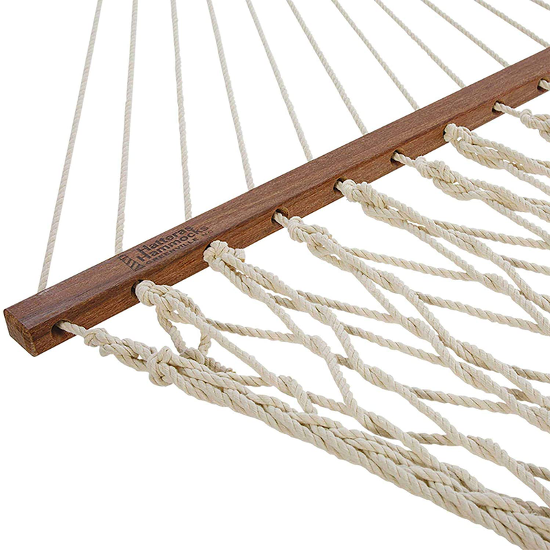 Hatteras Hammocks DC-11OT Small Oatmeal Duracord Rope Hammock with Free Extension Chains & Tree Hooks, Handcrafted in The USA, Accommodates 1 Person, 450 LB Weight Capacity, 11 ft. x 45 in. Home & Garden > Lawn & Garden > Outdoor Living > Hammocks Hatteras Hammocks   
