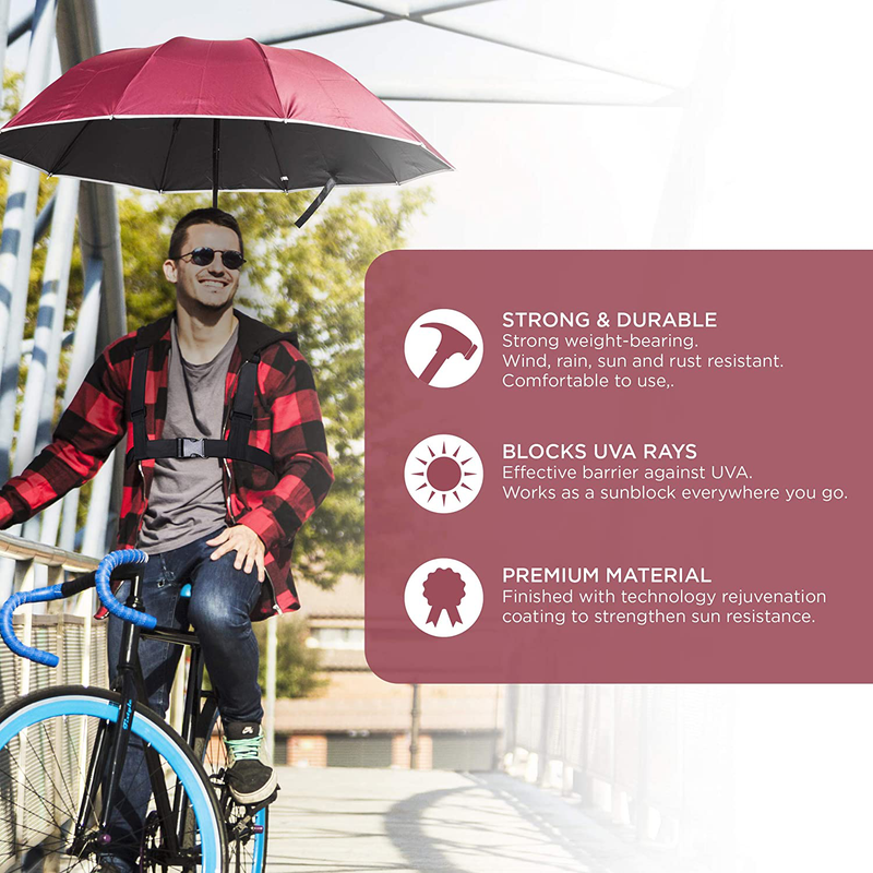 Primo Supply Wearable Hands-Free Umbrella Sun Rain Blocker Fishing Outdoor Use Running Jogging Get Shade and Avoid Hot Afternoons Outside and UV Sunburn Home & Garden > Lawn & Garden > Outdoor Living > Outdoor Umbrella & Sunshade Accessories Primo Supply   