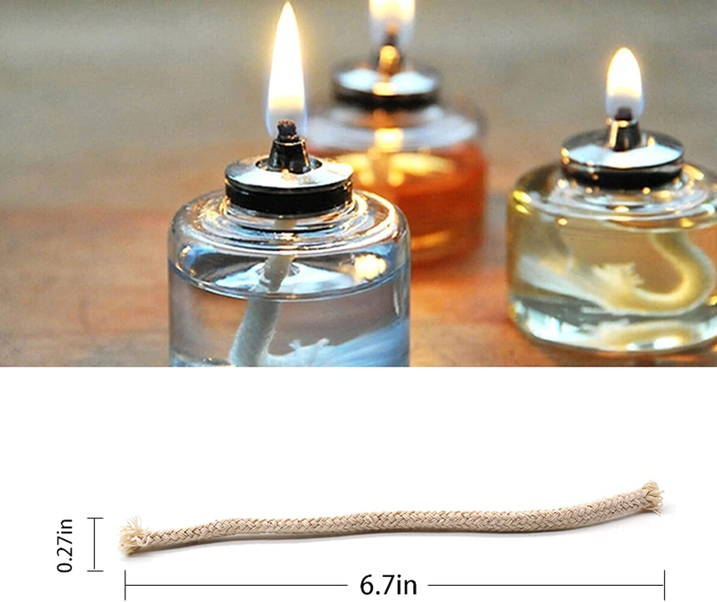 Sovolee 1/4" Round Cotton Oil Lamp Wicks, Braided Cotton Replacement Wick for Kerosene Oil Lamp and Oil Burners Lantern (20 Pcs, Not Included lamp) Home & Garden > Lighting Accessories > Oil Lamp Fuel Sovolee   