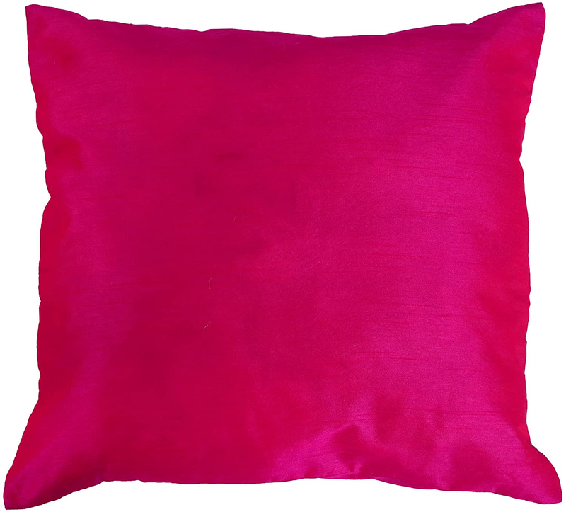 Rajwada-Fashion Indian Ethnic Decorative Dupin Silk Pillow Cushion Cover Set of 5 Pcs Size 16 X 16 Inch.