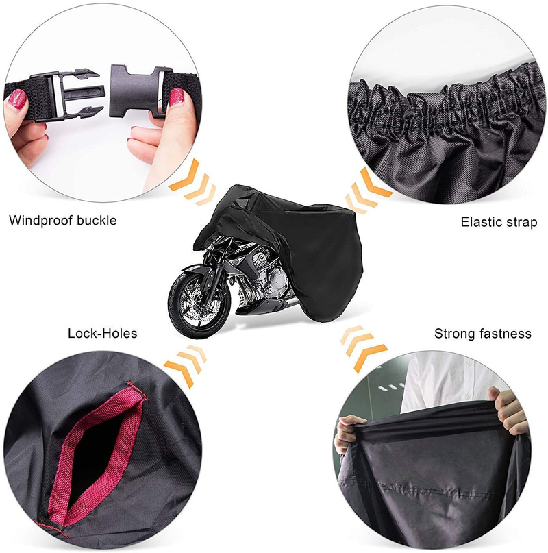 Motorcycle Cover,WDLHQC 210D Waterproof Motorcycle Cover All Weather Outdoor Protection,Oxford Durable & Tear Proof,Precision Fit for Length 87 inch Vehicles & Parts > Vehicle Parts & Accessories > Vehicle Maintenance, Care & Decor > Vehicle Covers > Vehicle Storage Covers > Motorcycle Storage Covers WDLHQC   