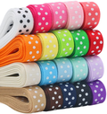 QingHan Grosgrain Ribbon for Gifts Wrapping Crafts 3/8" Boutique Polka Dot Fabric Ribbon 40yd (20 x 2yd) Arts & Entertainment > Hobbies & Creative Arts > Arts & Crafts > Art & Crafting Materials > Embellishments & Trims > Ribbons & Trim QingHan 40yd Polka Dot Grosgrain Ribbons  