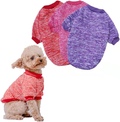 Pack of 3 Dog Hoodies Knitwear Dog Sweaters Stretchy Pet Clothes Soft Puppy Pullover Cat Hooded Shirts Casual Dog Sweatshirts for Small Dogs Cats Warm Dog Shirts Winter Puppy Sweater Animals & Pet Supplies > Pet Supplies > Dog Supplies > Dog Apparel K ERATISNIK Bright Colors Small 