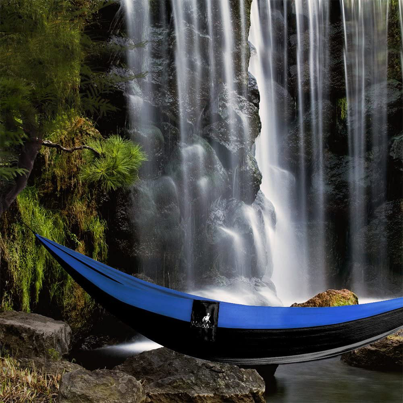 MalloMe Camping Hammock with Ropes - Double & Single Tree Hamock Outdoor Indoor 2 Person Tree Beach Accessories _ Backpacking Travel Equipment Kids Max 1000 lbs Capacity - Two Carabiners Free Home & Garden > Lawn & Garden > Outdoor Living > Hammocks MalloMe   