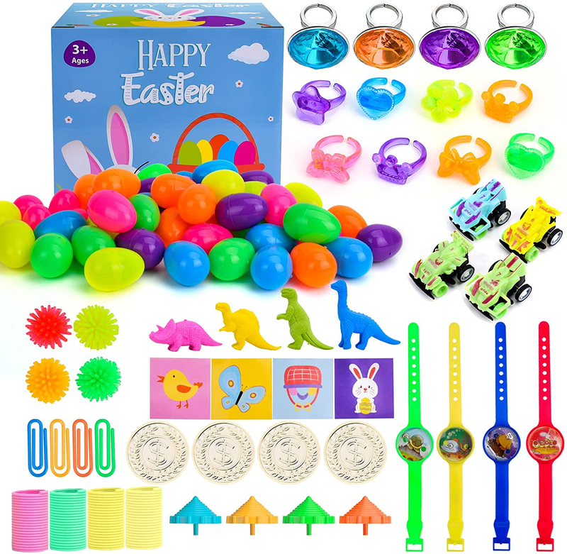 Easter Basket Stuffers,Easter Gifts for Kids,48 Pcs Plastic Easter Eggs Filled with Toys inside for Easter Prefilled Eggs,Easter Eggs for Easter Hunt,Easter Decorations Easter Gifts Party Favors Home & Garden > Decor > Seasonal & Holiday Decorations CASEKEY   