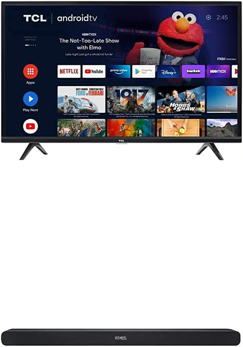 TCL 32-inch Class 3-Series HD LED Smart Android TV - 32S334, 2021 Model Electronics > Video > Televisions TCL TV with Alto 8i Sound Bar 40-Inch 