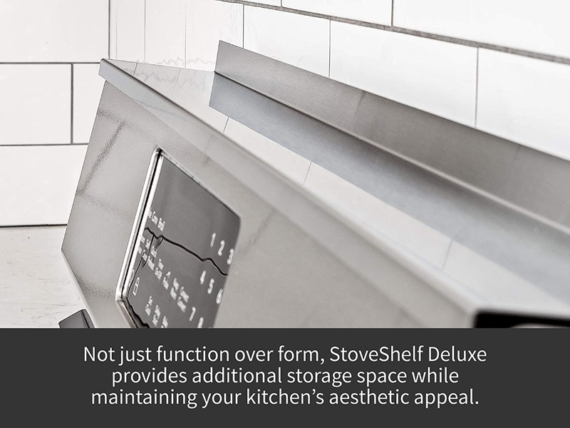 Stoveshelf Deluxe Magnetic Shelf for Kitchen Stove - Kitchen Storage Solution with Zero Installation - Black - 30" Length Home & Garden > Kitchen & Dining > Food Storage STOVE SHELF   