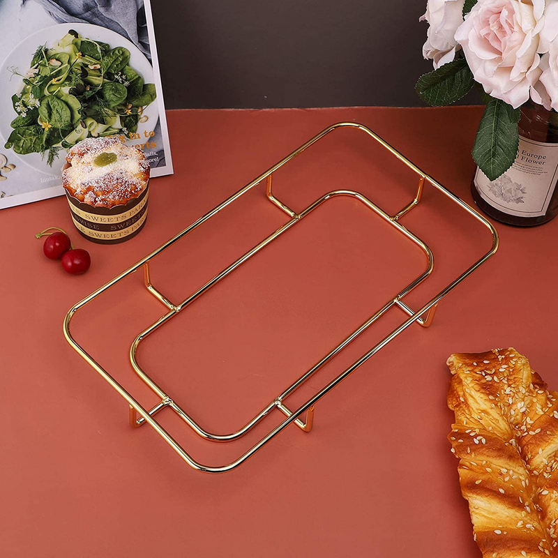 Large Metal Frame for Resin Tray, Gartful Rectangle Tray Frame for Geode Agate Platter Mold, Fruit Tray, Serving Board, Coaster