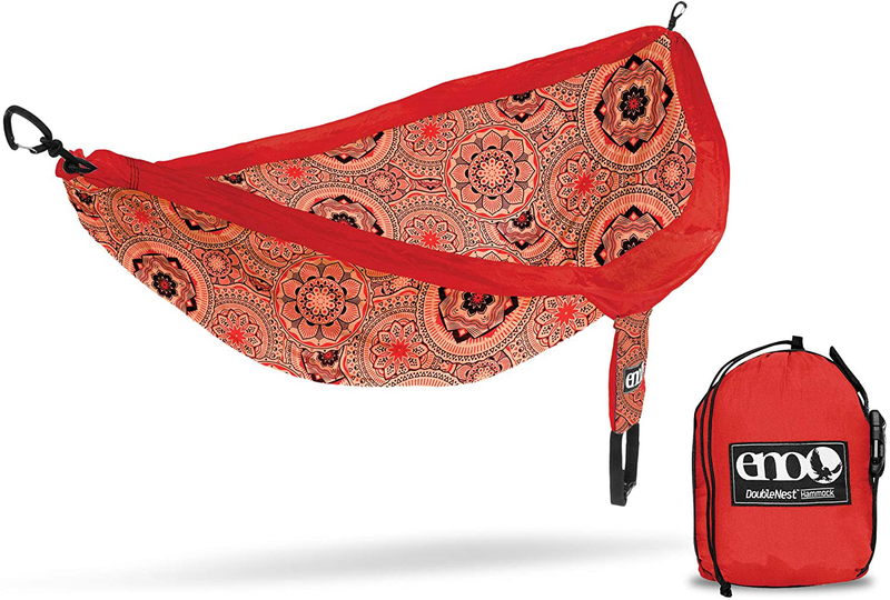 ENO, Eagles Nest Outfitters DoubleNest Print Lightweight Camping Hammock, 1 to 2 Person Home & Garden > Lawn & Garden > Outdoor Living > Hammocks ENO Mantra: Red  