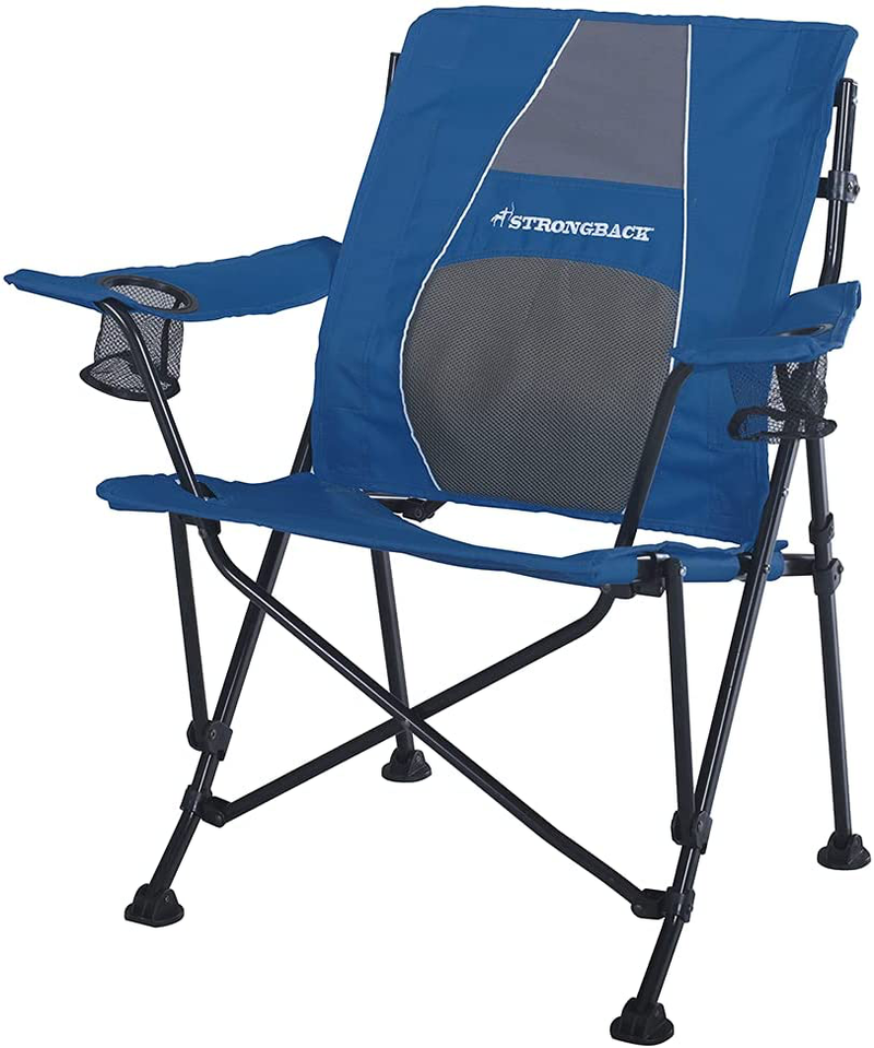 STRONGBACK 3.0 Guru Camp Chair, Original, Navy/Grey Sporting Goods > Outdoor Recreation > Camping & Hiking > Camp Furniture STRONGBACK   