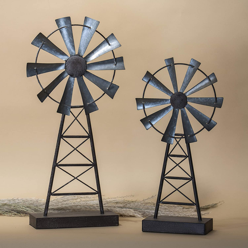 Foreside Home & Garden Metal Small Distressed Windmill Table Decor Home & Garden > Decor > Seasonal & Holiday Decorations Foreside Home and Garden   