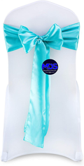 mds Pack of 25 Satin Chair Sashes Bow sash for Wedding and Events Supplies Party Decoration Chair Cover sash -Gold Arts & Entertainment > Party & Celebration > Party Supplies mds Teal 25 