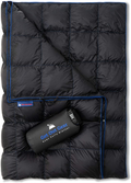 Get Out Gear Down Camping Blanket - Puffy, Packable, Lightweight and Warm | Ideal for Outdoors, Travel, Stadium, Festivals, Beach, Hammock | 650 Fill Power Water-Resistant Backpacking Quilt Home & Garden > Lawn & Garden > Outdoor Living > Outdoor Blankets > Picnic Blankets Get Out Gear Black  