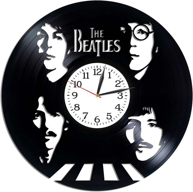 Kovides Rock Band Clock The Beatle Gift Lp Vinyl Retro Record Wall Clock Vintage Birthday Gift for Woman Jon Lenon Room Art The Beatle Clock Rock Music Art Xmas Gift Idea for Man Home & Garden > Decor > Clocks > Wall Clocks Kovides   