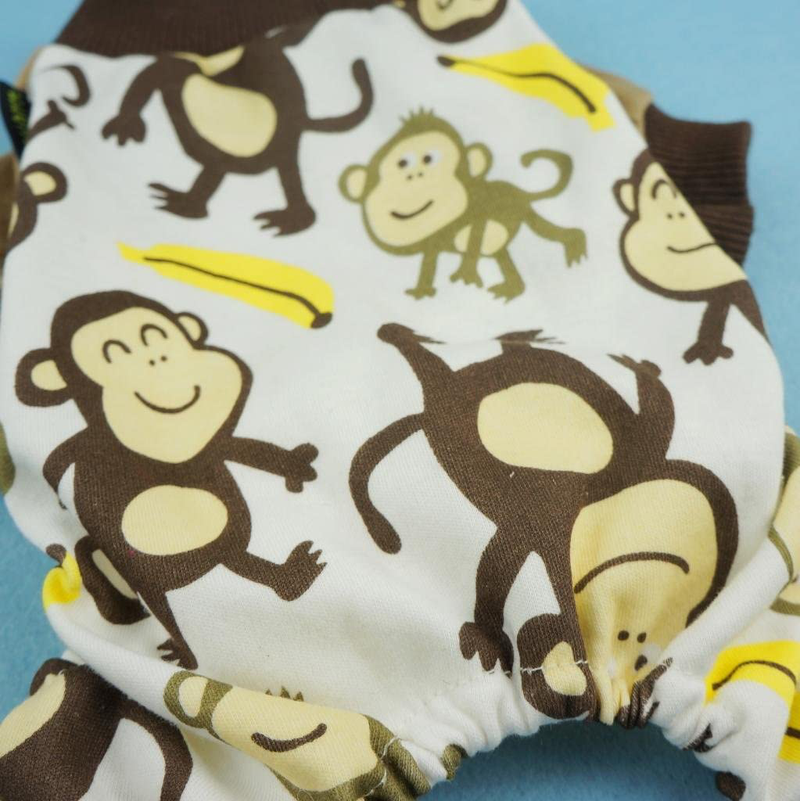 Fitwarm Soft Cotton Adorable Monkey Dog Pajamas Shirt Pet Clothes, Brown Animals & Pet Supplies > Pet Supplies > Dog Supplies > Dog Apparel Fitwarm   