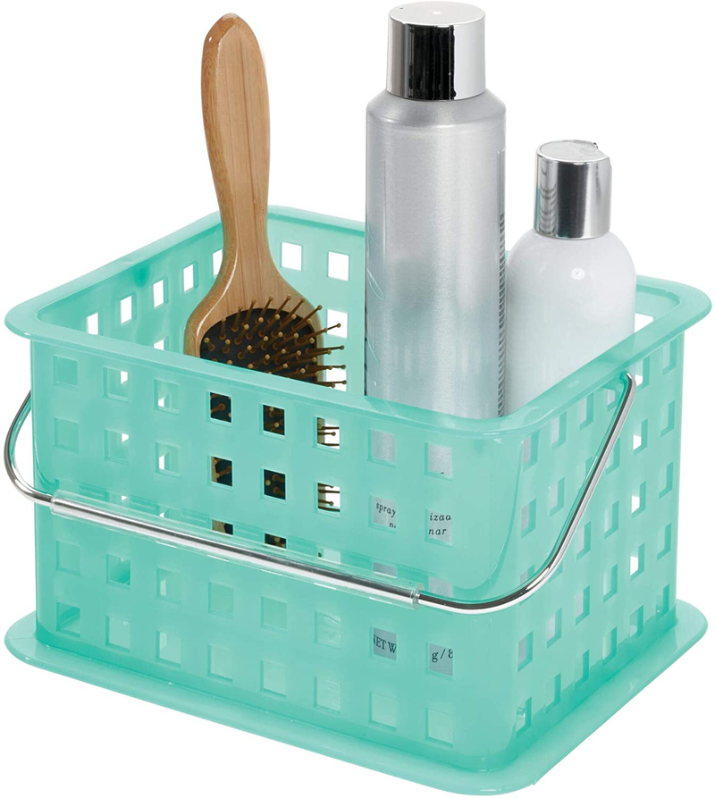 Idesign Spa Plastic Storage Organizer Basket with Handle for Bathroom, Health, Cosmetics, Hair Supplies and Beauty Products, 9.25" X 7" X 5" - White Sporting Goods > Outdoor Recreation > Camping & Hiking > Portable Toilets & Showers InterDesign Aruba  