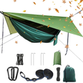 Portable Camping Hammock Set, Single Double Hammock, Insect net, Shade Tent, high-Strength Parachute Cloth Hammock Home & Garden > Lawn & Garden > Outdoor Living > Hammocks YCD Dark Green  