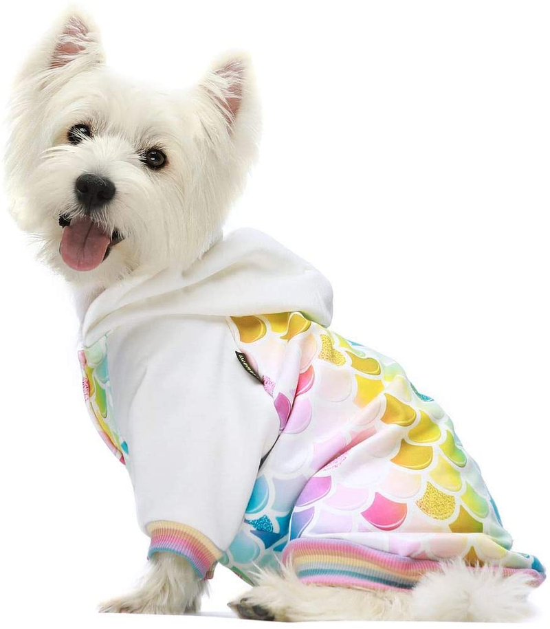 Fitwarm Mermaid Dog Hoodies Clothes Hooded Coat Pet Sweatshirts Cat Jackets Animals & Pet Supplies > Pet Supplies > Dog Supplies > Dog Apparel Fitwarm   
