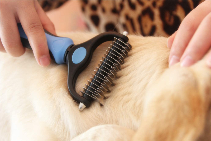 Maxpower Planet Pet Grooming Brush - Double Sided Shedding and Dematting Undercoat Rake Comb for Dogs and Cats,Extra Wide Animals & Pet Supplies > Pet Supplies > Dog Supplies Maxpower Planet   