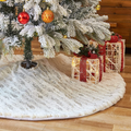 MTSCE Christmas Tree Skirt Decorations,Gold Stamping Faux Fur Tree Skirt, for Christmas Holiday Party Decoration Ornaments (48 Inches) Home & Garden > Decor > Seasonal & Holiday Decorations > Christmas Tree Skirts MTSCE B Style  