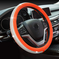 New Diamond Leather Steering Wheel Cover with Bling Bling Crystal Rhinestones, Universal Fit 15 Inch Car Wheel Protector for Women Girls,Black Vehicles & Parts > Vehicle Parts & Accessories > Vehicle Maintenance, Care & Decor > Vehicle Decor > Vehicle Steering Wheel Covers ChuLian Orange A-White Diamonds 