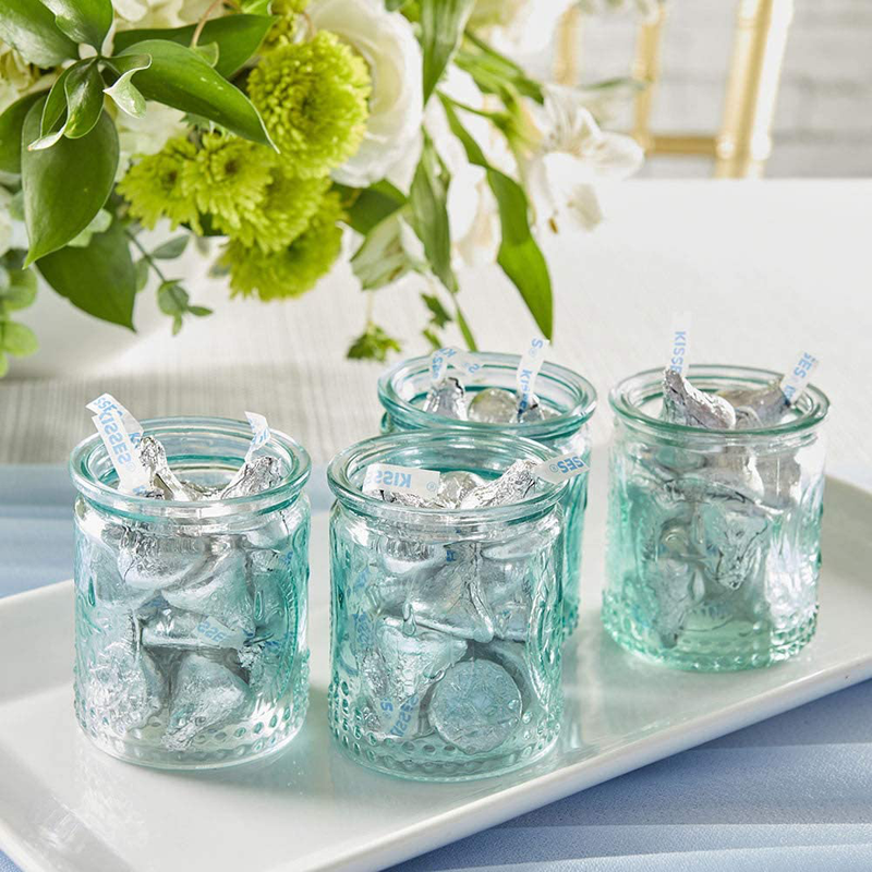 Kate Aspen Vintage Blue Glass Tealight Holder (Set of 4) Home & Garden > Decor > Home Fragrance Accessories > Candle Holders Kate Aspen   