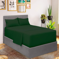Mellanni California King Sheets - Hotel Luxury 1800 Bedding Sheets & Pillowcases - Extra Soft Cooling Bed Sheets - Deep Pocket up to 16" - Wrinkle, Fade, Stain Resistant - 4 PC (Cal King, Persimmon) Home & Garden > Linens & Bedding > Bedding Mellanni Emerald Green EXTRA DEEP pocket - Twin size 