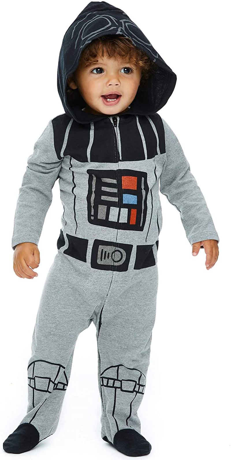 STAR WARS Baby Boys Costume Zip-Up Footies with Hood Apparel & Accessories > Costumes & Accessories > Costumes STAR WARS Darth Vader 6-9 Months 