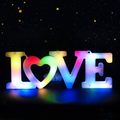 LED Love Sign for Valentines Day Decor, Battery Operated Light up Love Marquee Letter Sign for Wall Table Top Home Decoration Anniversary Engagement Proposal Party Favor, Warm White Home & Garden > Decor > Seasonal & Holiday Decorations VIKASI Multicolor  