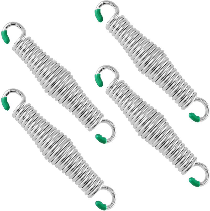 SHEUTSAN 4 Pack Porch Swing Springs, Load 1102 Lbs Hammock Chair Springs with Plastic Cap End, Heavy Duty Swing Hanging Spring for Ceiling Mount Suspension Needs Home & Garden > Lawn & Garden > Outdoor Living > Porch Swings SHEUTSAN Default Title  