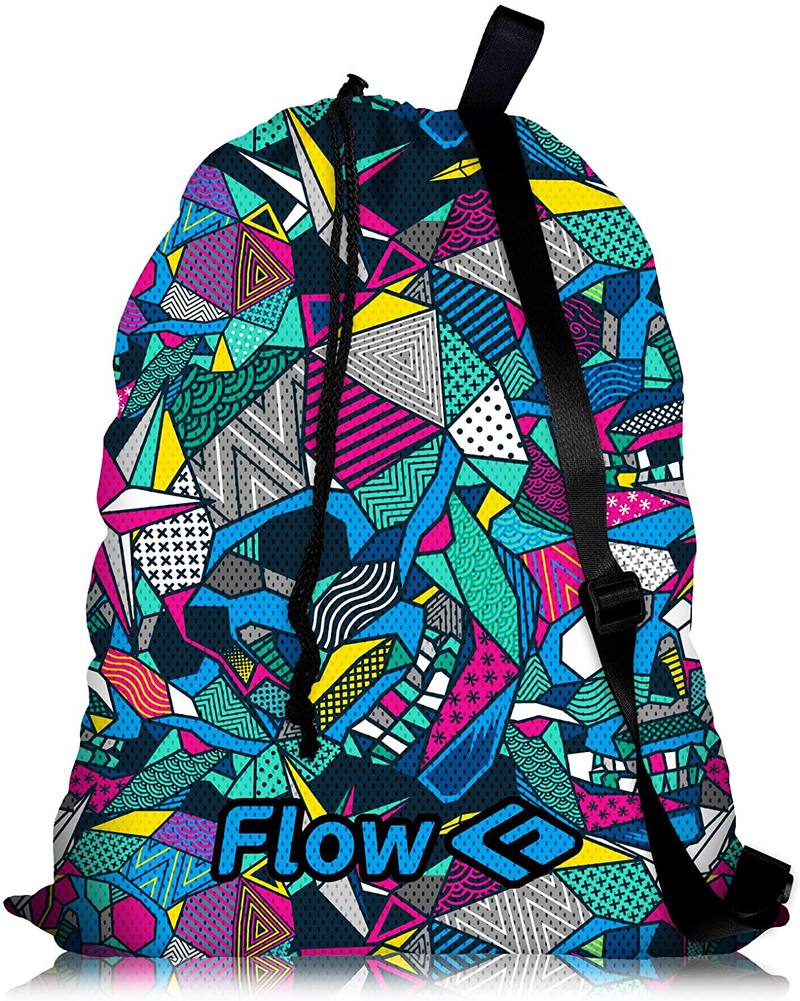 Flow Mesh Gear Bag - Drawstring Swim Bags for Swimming Equipment Available in 8 Awesome Designs Sporting Goods > Outdoor Recreation > Boating & Water Sports > Swimming Flow Swim Gear Glow Skulls  