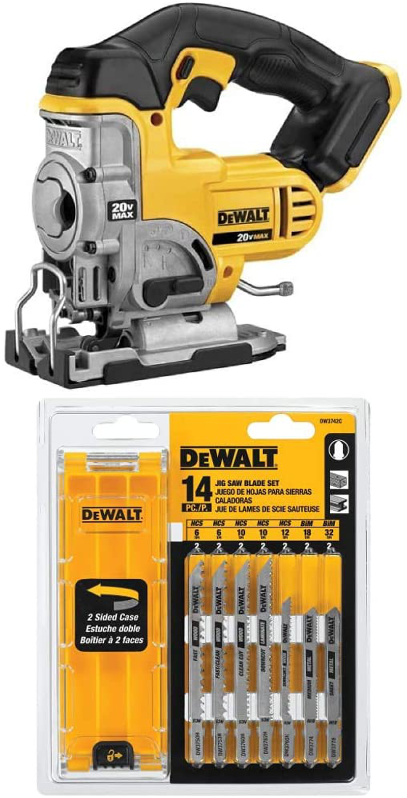 DEWALT 20V MAX Jig Saw, Tool Only (DCS331B) Hardware > Tools > Multifunction Power Tools Dewalt w/14pc Blade Set  