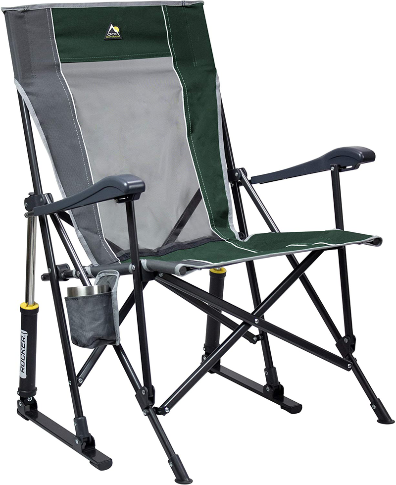 GCI Outdoor Roadtrip Rocker Collapsible Rocking Chair & Outdoor Camping Chair Sporting Goods > Outdoor Recreation > Camping & Hiking > Camp Furniture GCI Outdoor Hunter  