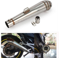 JFG RACING Slip on Exhaust 1.5-2 Inlet Stainelss Steel Muffler with Moveable DB Killer for Dirt Bike Street Bike Scooter ATV Racing  JFG RACING G  