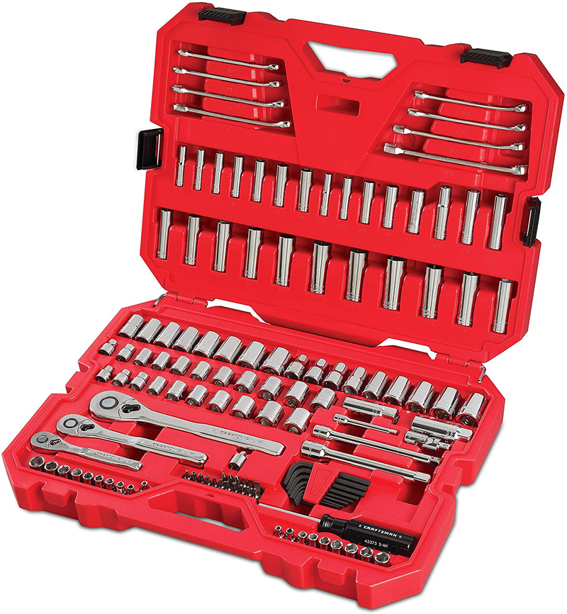 CRAFTSMAN Mechanics Tool Set, SAE / Metric, 135-Piece (CMMT12024), 1/4", 3/8" in Hardware > Tools > Tool Sets Craftsman Mechanics Tool Set  
