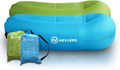 Nevlers 2 Pack Inflatable Loungers with Side Pockets and Matching Travel Bag - Blue & Green - Waterproof and Portable - Great and Easy to Take to the Beach, Park, Pool, and as Camping Accessories Sporting Goods > Outdoor Recreation > Camping & Hiking > Tent Accessories Nevlers Blue/Green  