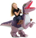 Hsctek Inflatable Ride on Dinosaur Costume for Kids Boys Girls Apparel & Accessories > Costumes & Accessories > Costumes HSCTEK Velociraptor Large 