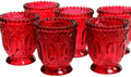 Koyal Wholesale Vintage Glass Candle Holder (Pack of 6), 3 x 2.75 Home & Garden > Decor > Home Fragrance Accessories > Candle Holders Koyal Wholesale Red  