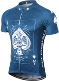 MR Strgao Men's Cycling Jersey Bike Short Sleeve Shirt Sporting Goods > Outdoor Recreation > Cycling > Cycling Apparel & Accessories Mengliya Spade Ace Large 