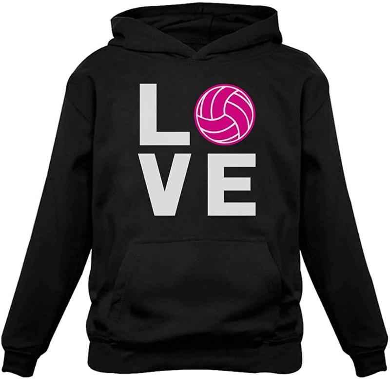 Love Volleyball Gift for Volleyball Lovers Players Girls Women Hoodie Home & Garden > Decor > Seasonal & Holiday Decorations Tstars Love Hoodie / Black Small 