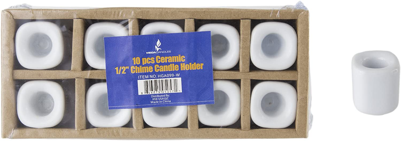 Mega Candles 10 pcs Assorted Colors Ceramic Chime Ritual Spell Candle Holders, Great for Casting Chimes, Rituals, Spells, Vigil, Witchcraft, Wiccan Supplies & More Home & Garden > Decor > Home Fragrance Accessories > Candle Holders Mega Candles White  