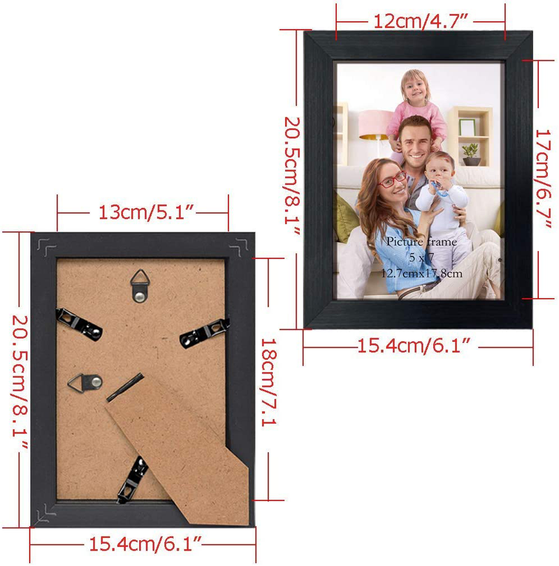 Giftgarden 5x7 Picture Frame 7 Pack Real Glass Black Frames Set for Tabletop Display or Gallery Wall Home & Garden > Decor > Picture Frames Giftgarden   
