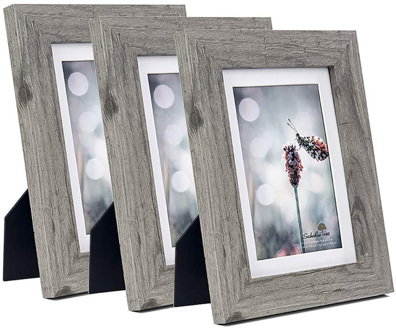 Scholartree Wooden Grey 8x10 Picture Frame 2 Set in 1 Pack Home & Garden > Decor > Picture Frames Scholartree Grey 5x7 inches 
