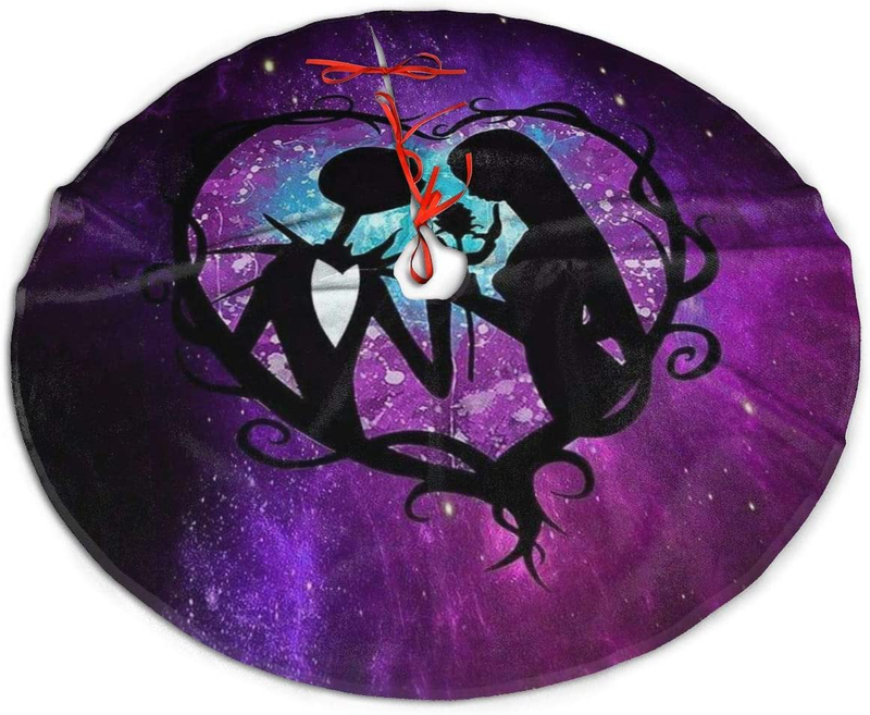 Jinsshop The Ni-GHT-mare Before Christmas Jack and Sally Christmas Tree Skirt, Soft, Easy to Put, Light for Christmas Decorations, Holiday, Party Decoration 30" Home & Garden > Decor > Seasonal & Holiday Decorations > Christmas Tree Skirts Jinsshop The Nightmare Before Christmas 2 30" 