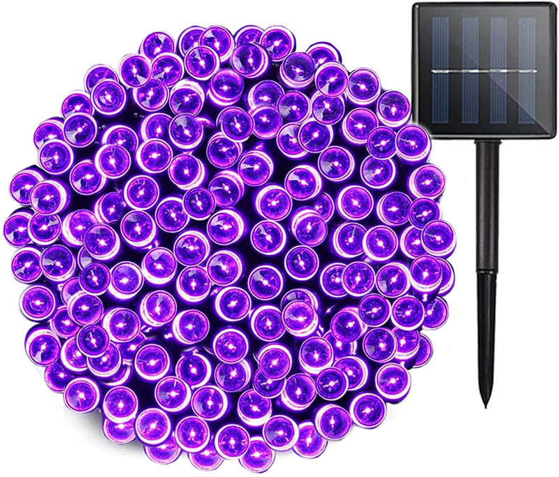 Solar Christmas String Lights Outdoor - 2 Pack 72ft 200 LED 8 Modes Outdoor String Lights, Waterproof Fairy Lights for Garden, Patio, Fence, Holiday, Party, Balcony, Christmas Decorations (Multicolor) Home & Garden > Decor > Seasonal & Holiday Decorations& Garden > Decor > Seasonal & Holiday Decorations KerKoor Purple 1 Pack 