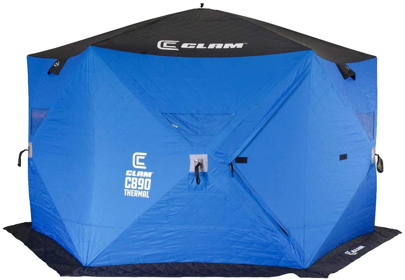 CLAM Portable Pop-Up Ice Fishing Shelter Tent Sporting Goods > Outdoor Recreation > Camping & Hiking > Tent Accessories CLAM 11.5' - 6 Person  